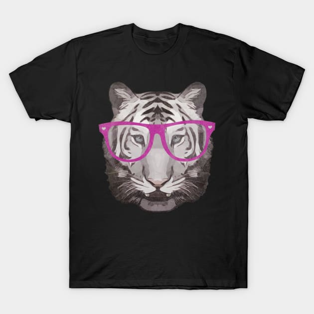 Tiger face nerd vintage look 80s T-Shirt by Collagedream